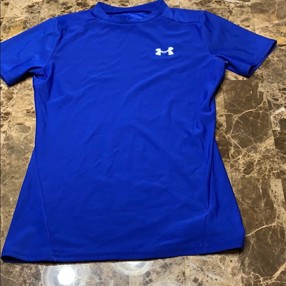 Youth Medium Blue Under Armour shirt